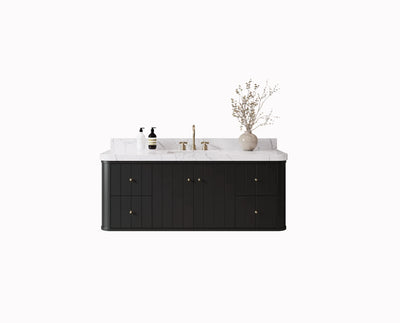 Houston Floating 60 in. W x 22 in. D Single Sink Bathroom Vanity - Willow Bath and Vanity