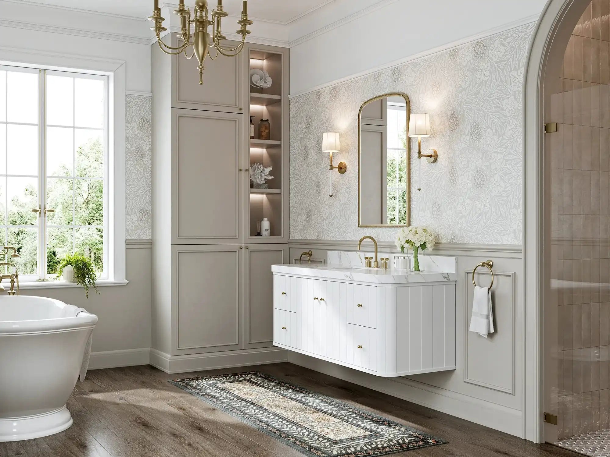 Houston Floating 60 in. W x 22 in. D Single Sink Bathroom Vanity - Willow Bath and Vanity