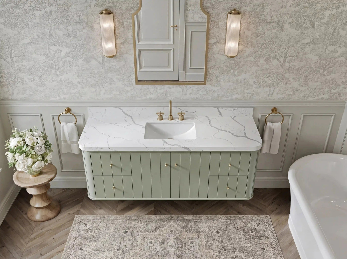 Houston Floating 60 in. W x 22 in. D Single Sink Bathroom Vanity