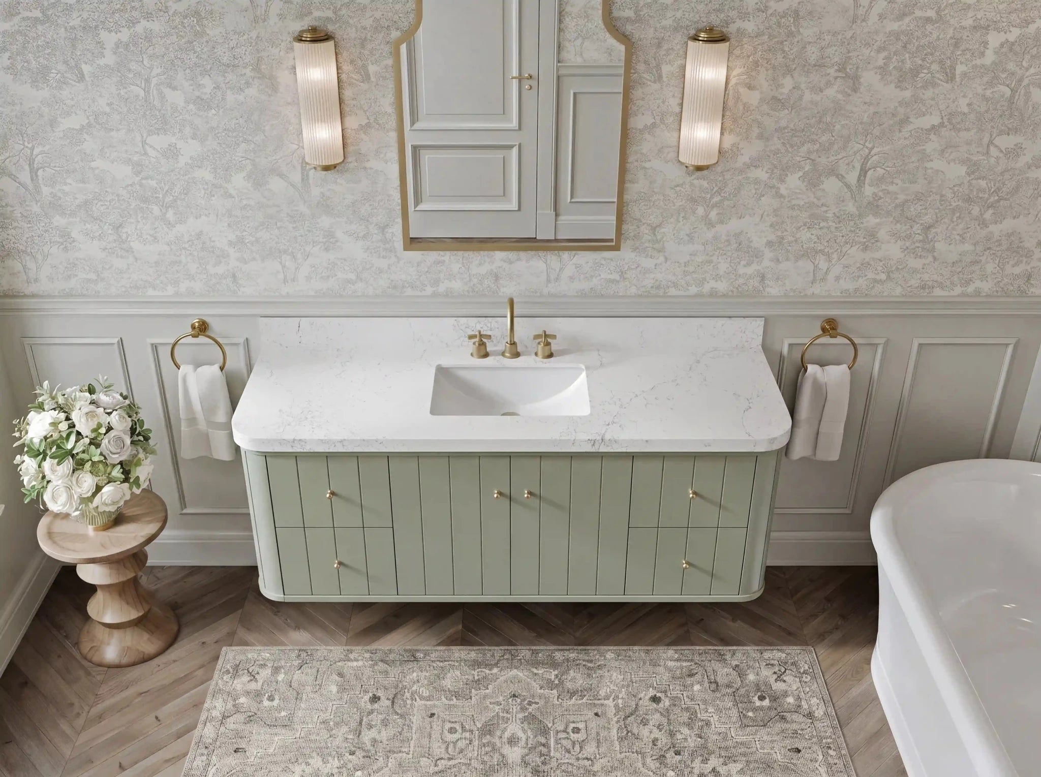 Houston Floating 60 in. W x 22 in. D Single Sink Bathroom Vanity - Willow Bath and Vanity