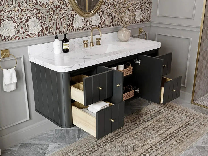 Houston Floating 60 in. W x 22 in. D Single Sink Bathroom Vanity - photo 3
