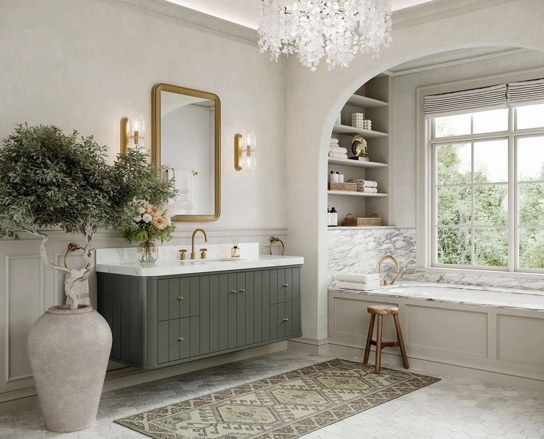 Houston Floating 60 in. W x 22 in. D Single Sink Bathroom Vanity - Willow Bath and Vanity