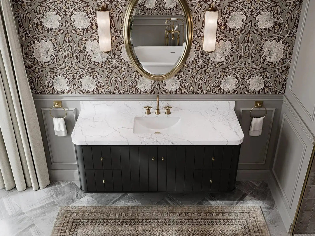 Houston Floating 60 in. W x 22 in. D Single Sink Bathroom Vanity - Willow Bath and Vanity