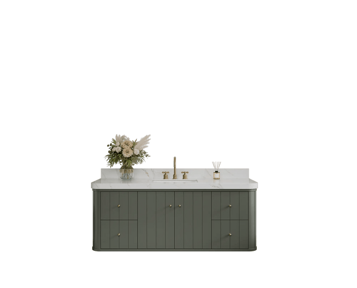 Houston Floating 60 in. W x 22 in. D Single Sink Bathroom Vanity - photo 1