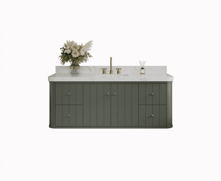 Houston Floating 60 in. W x 22 in. D Single Sink Bathroom Vanity - photo 1