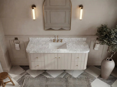 Houston Floating 60 in. W x 22 in. D Single Sink Bathroom Vanity - Willow Bath and Vanity