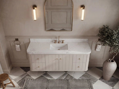 Houston Floating 60 in. W x 22 in. D Single Sink Bathroom Vanity - Willow Bath and Vanity