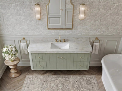Houston Floating 60 in. W x 22 in. D Single Sink Bathroom Vanity - Willow Bath and Vanity