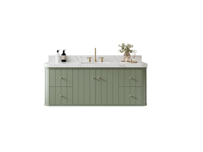 Houston Floating 60 in. W x 22 in. D Single Sink Bathroom Vanity - Willow Bath and Vanity