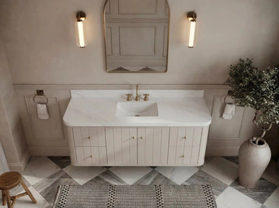 Houston Floating 60 in. W x 22 in. D Single Sink Bathroom Vanity - Willow Bath and Vanity
