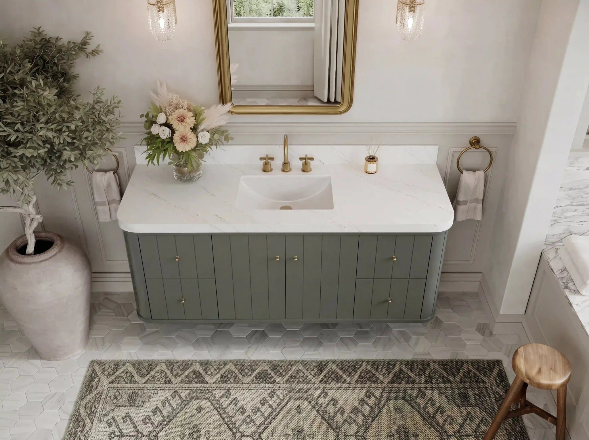 Houston Floating 60 in. W x 22 in. D Single Sink Bathroom Vanity - Willow Bath and Vanity