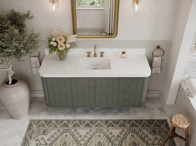 Houston Floating 60 in. W x 22 in. D Single Sink Bathroom Vanity - Willow Bath and Vanity