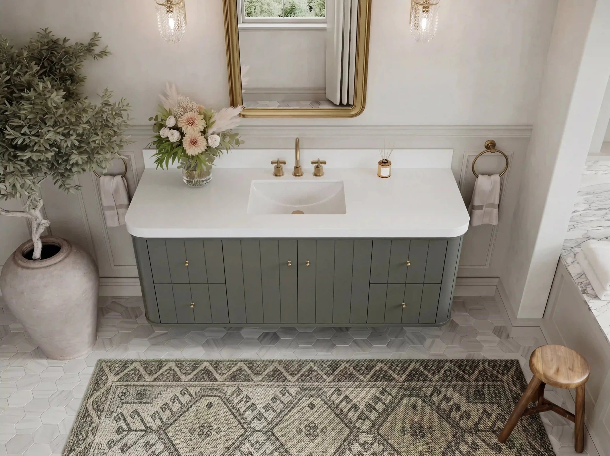 Houston Floating 60 in. W x 22 in. D Single Sink Bathroom Vanity - Willow Bath and Vanity