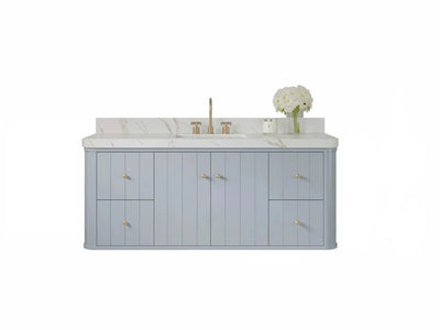 Houston Floating 60 in. W x 22 in. D Single Sink Bathroom Vanity - Willow Bath and Vanity