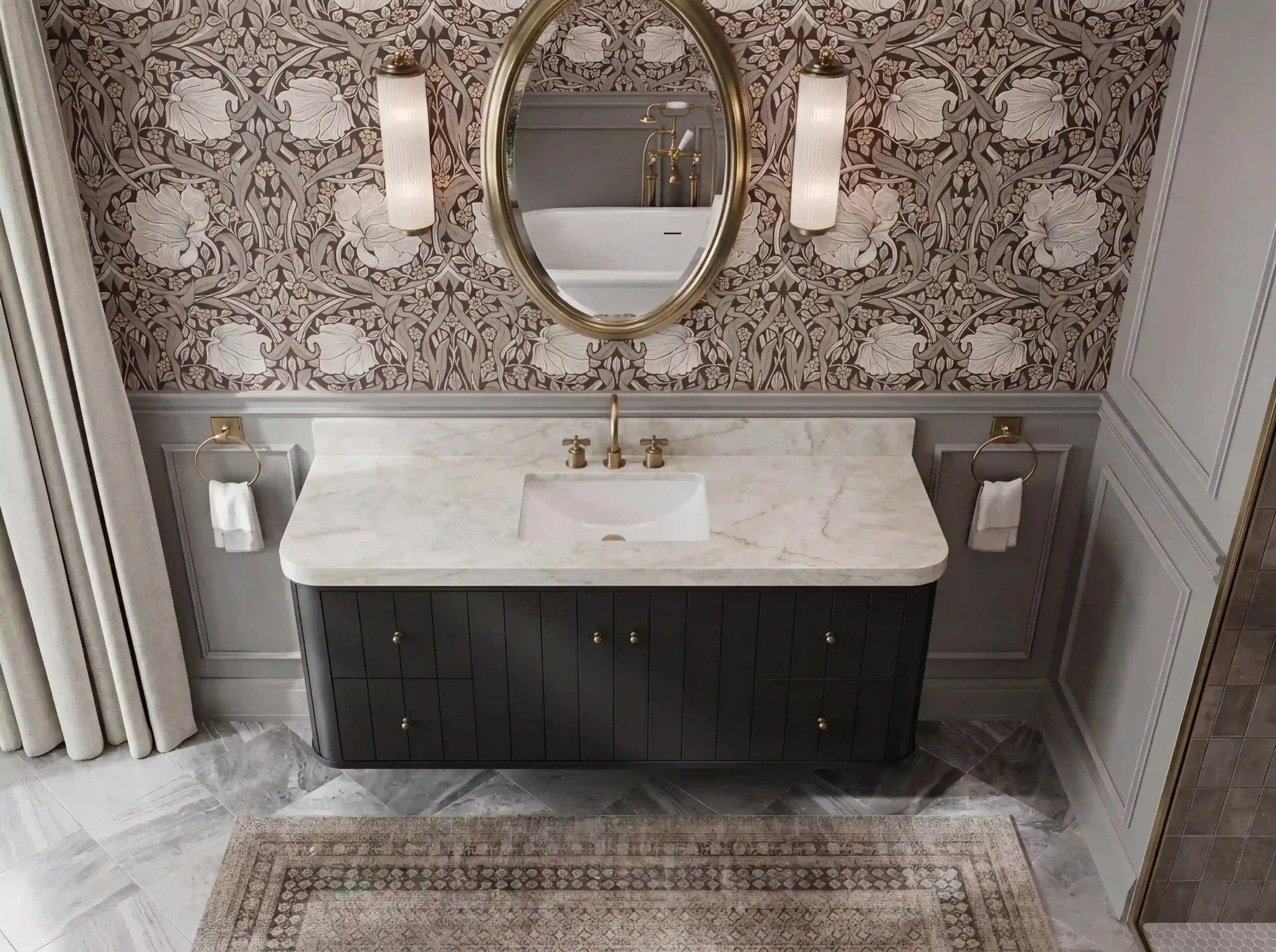 Houston Floating 60 in. W x 22 in. D Single Sink Bathroom Vanity - Willow Bath and Vanity