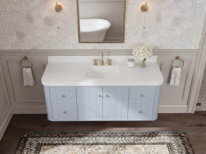 Houston Floating 60 in. W x 22 in. D Single Sink Bathroom Vanity - photo 12