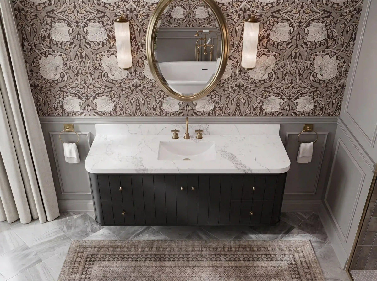 Houston Floating 60 in. W x 22 in. D Single Sink Bathroom Vanity - Willow Bath and Vanity