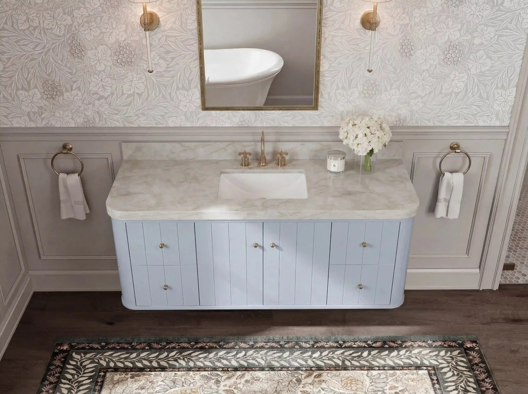 Houston Floating 60 in. W x 22 in. D Single Sink Bathroom Vanity | 
              
                Blue Heather
                
                  
             - HOU-FLT-CAB-BLU-59S - photo №10