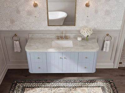Houston Floating 60 in. W x 22 in. D Single Sink Bathroom Vanity - Willow Bath and Vanity