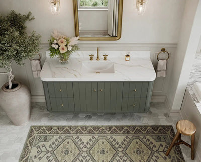 Houston Floating 60 in. W x 22 in. D Single Sink Bathroom Vanity - Willow Bath and Vanity