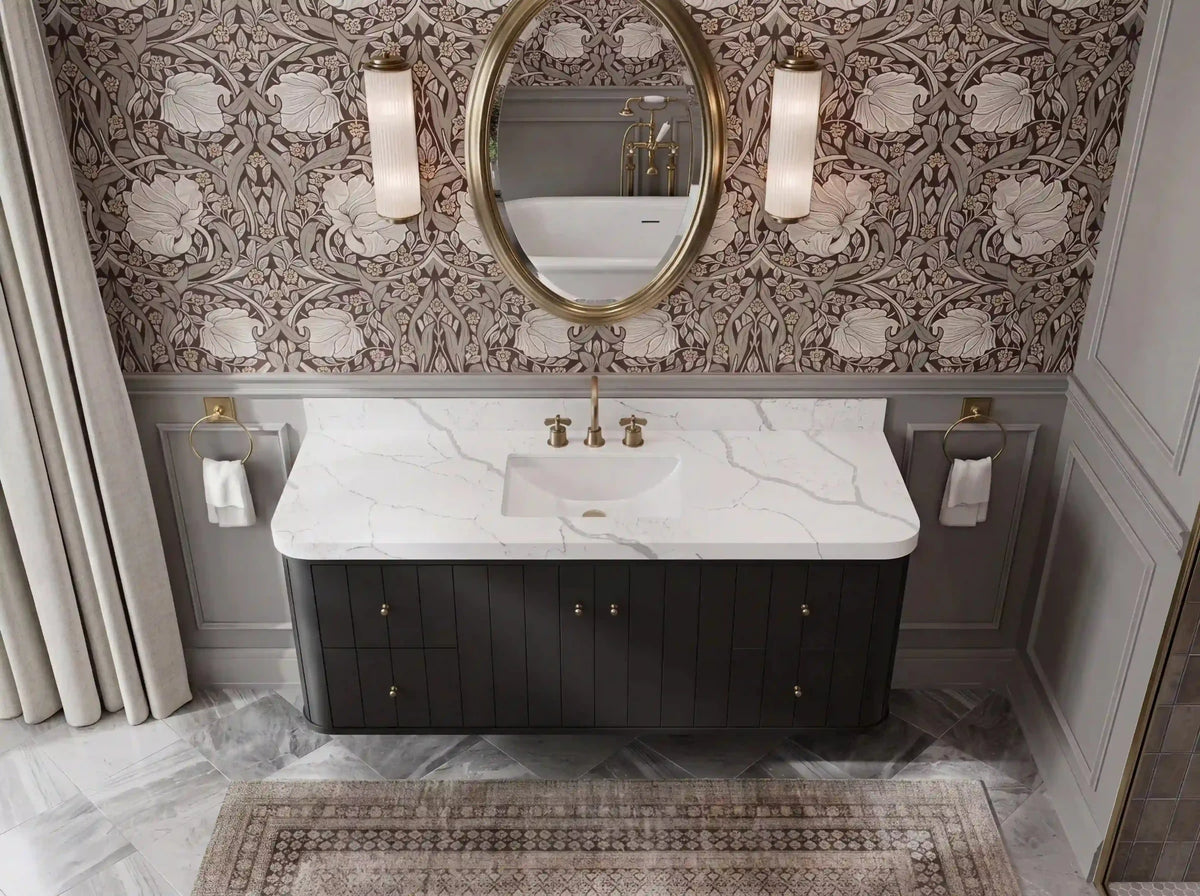 Houston Floating 60 in. W x 22 in. D Single Sink Bathroom Vanity - Willow Bath and Vanity