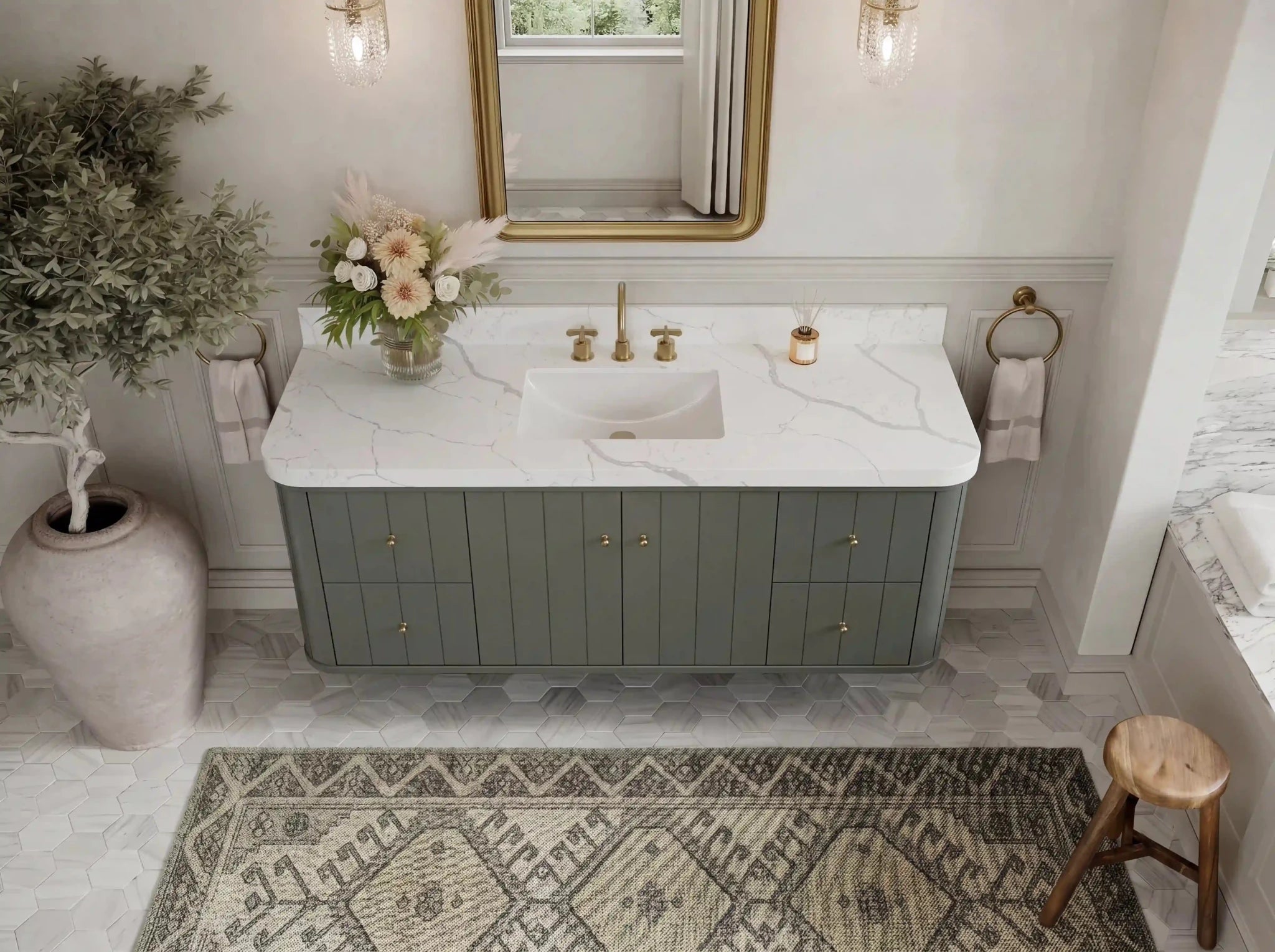 Houston Floating 60 in. W x 22 in. D Single Sink Bathroom Vanity - Willow Bath and Vanity