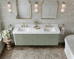 Houston Floating 72 in. W x 22 in. D Double Sink Bathroom Vanity - photo 4