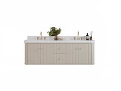 Houston Floating 72 in. W x 22 in. D Double Sink Bathroom Vanity - photo 1
