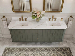 Houston Floating 72 in. W x 22 in. D Double Sink Bathroom Vanity - photo 17