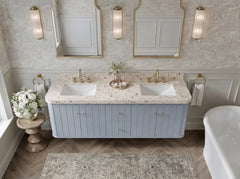 Houston Floating 72 in. W x 22 in. D Double Sink Bathroom Vanity - photo 8