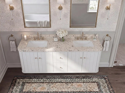 Houston Floating 72 in. W x 22 in. D Double Sink Bathroom Vanity - Willow Bath and Vanity