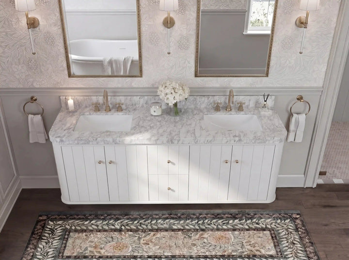 Houston Floating 72 in. W x 22 in. D Double Sink Bathroom Vanity - photo 8