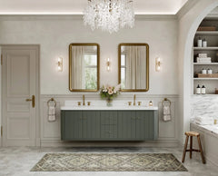Houston Floating 72 in. W x 22 in. D Double Sink Bathroom Vanity - photo 5