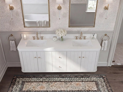 Houston Floating 72 in. W x 22 in. D Double Sink Bathroom Vanity - Willow Bath and Vanity