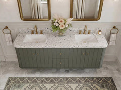 Houston Floating 72 in. W x 22 in. D Double Sink Bathroom Vanity - photo 12