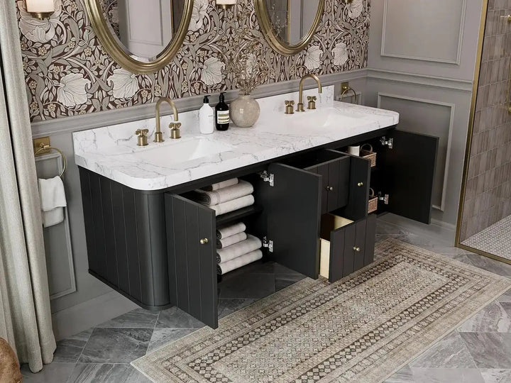 Houston Floating 72 in. W x 22 in. D Double Sink Bathroom Vanity - photo 3
