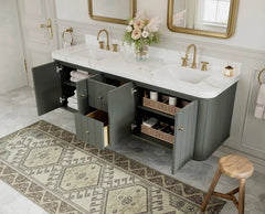 Houston Floating 72 in. W x 22 in. D Double Sink Bathroom Vanity - photo 3
