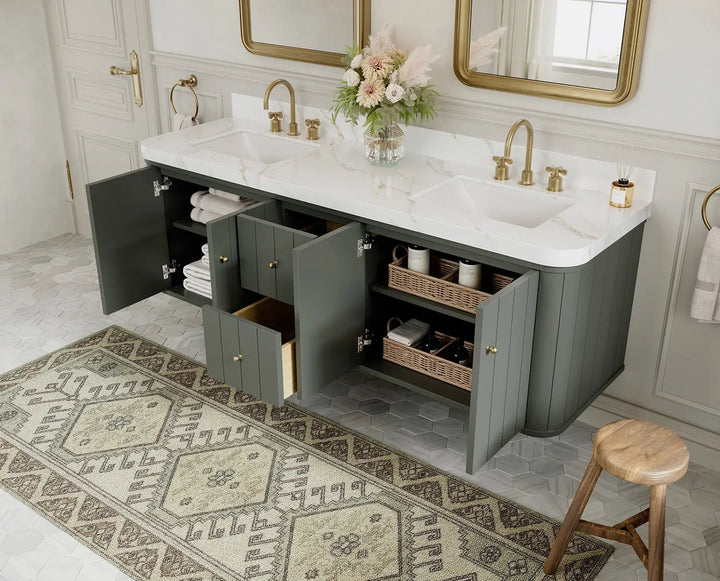 Houston Floating 72 in. W x 22 in. D Double Sink Bathroom Vanity - photo 3