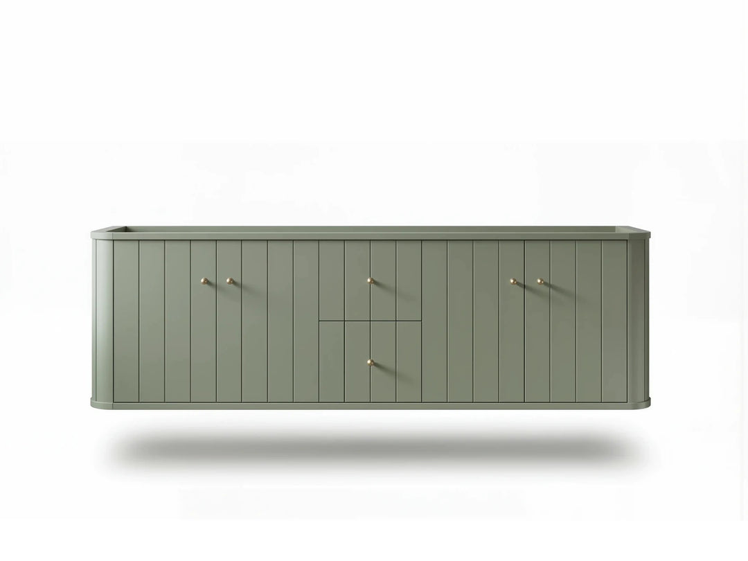 Houston Floating 72 in. W x 22 in. D Double Sink Bathroom Vanity | 
              
                Evergreen
                
                  
             - HOU-FLT-CAB-EGN-71D - photo №17