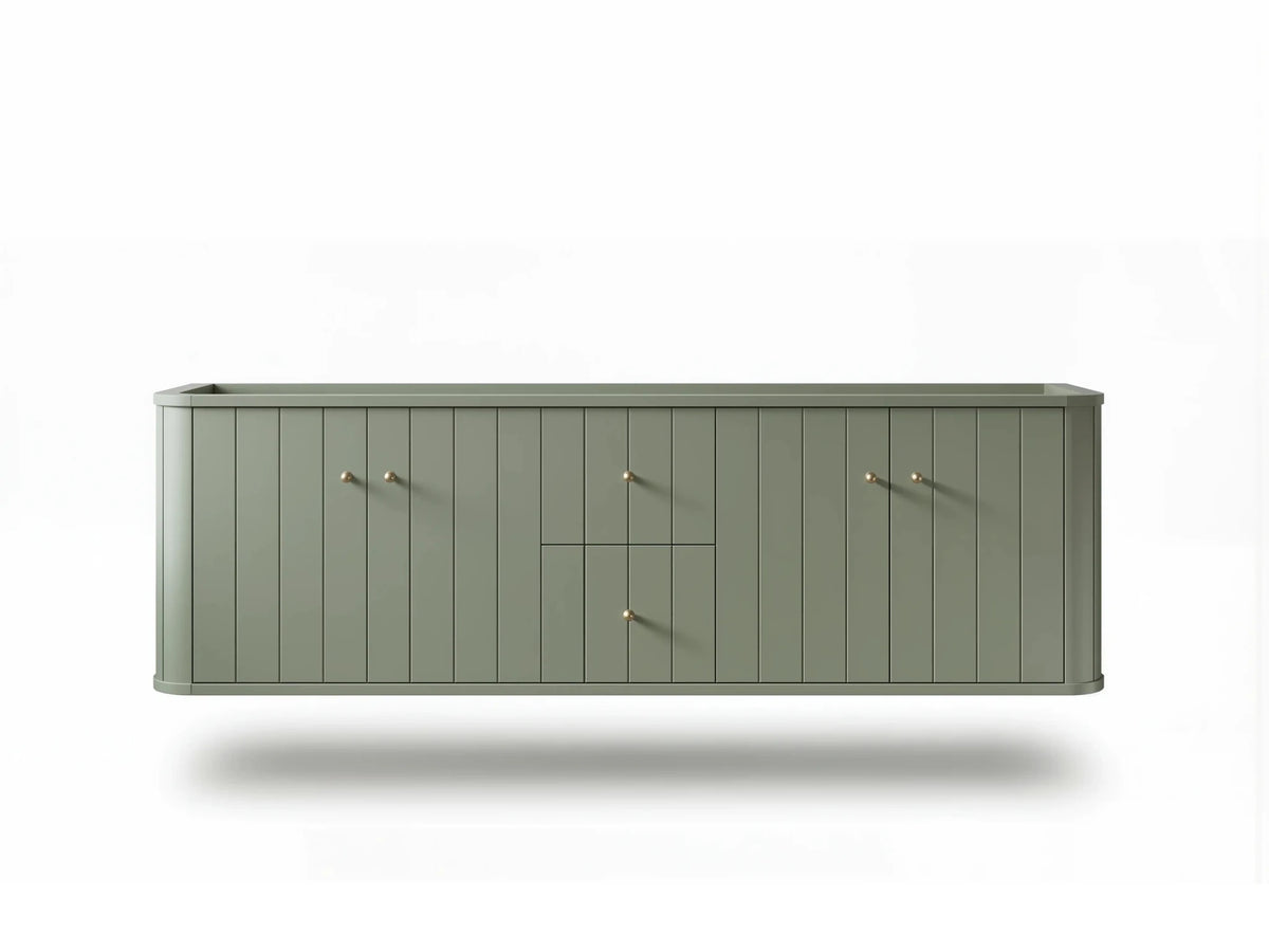Houston Floating 72 in. W x 22 in. D Double Sink Bathroom Vanity - Willow Bath and Vanity