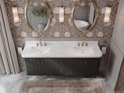 Houston Floating 72 in. W x 22 in. D Double Sink Bathroom Vanity - Willow Bath and Vanity
