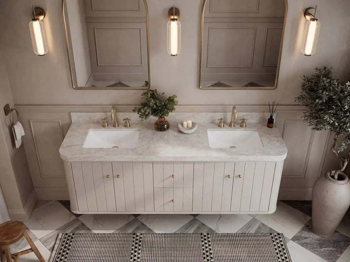 Houston Floating 72 in. W x 22 in. D Double Sink Bathroom Vanity - photo 16