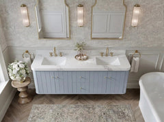 Houston Floating 72 in. W x 22 in. D Double Sink Bathroom Vanity - photo 4
