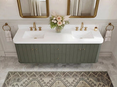 Houston Floating 72 in. W x 22 in. D Double Sink Bathroom Vanity - photo 18