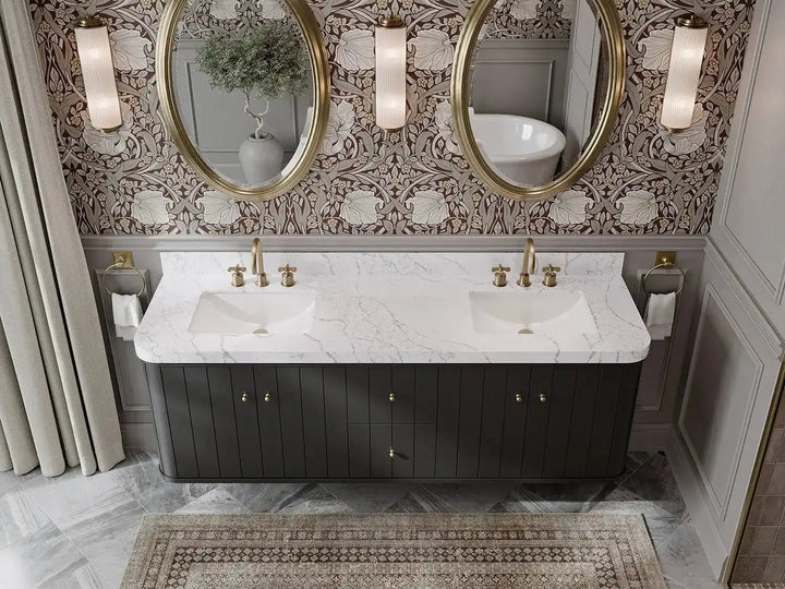 Houston Floating 72 in. W x 22 in. D Double Sink Bathroom Vanity - photo 4