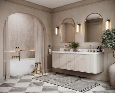 Houston Floating 72 in. W x 22 in. D Double Sink Bathroom Vanity - Willow Bath and Vanity