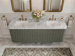 Houston Floating 72 in. W x 22 in. D Double Sink Bathroom Vanity - photo 8