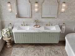 Houston Floating 72 in. W x 22 in. D Double Sink Bathroom Vanity - photo 12