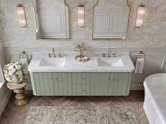 Houston Floating 72 in. W x 22 in. D Double Sink Bathroom Vanity - photo 16