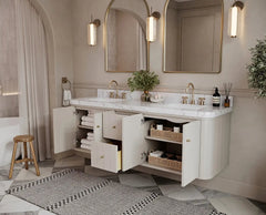 Houston Floating 72 in. W x 22 in. D Double Sink Bathroom Vanity - photo 3